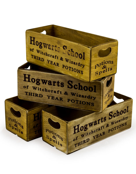 Hogwarts school Wooden Storage Crate