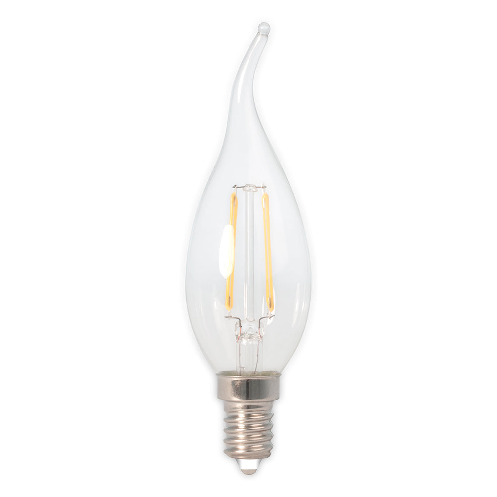 Clear Glass Flame LED Small Edison Filament Candle Bulb - E14 4w (25w equivalent)