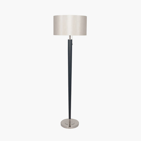 Silver Metal Floor Lamp - 144cm