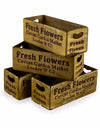 Fresh Flower Wooden Storage Crate
