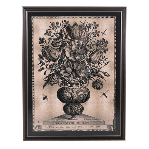 Sepia Flower Vase Print 129 cm