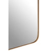 This minimal gilt framed mirror is sleek and understated, perfect simple hall, cloakroom or bathroom mirror.