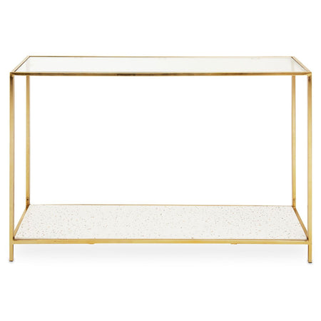 Chrome and Glass Console Table 120 cm