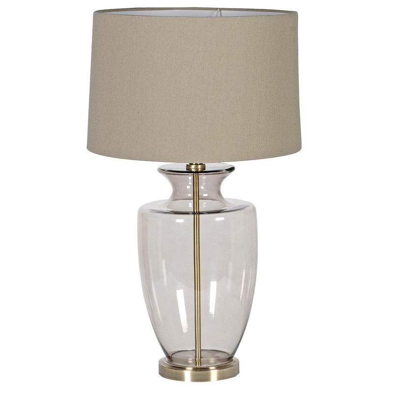 Such a classic, perfect anywhere table lamp but with impact.  With a perfectly matching taupe coloured fabric shade, packs a real punch.