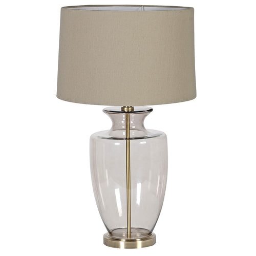 Such a classic, perfect anywhere table lamp but with impact.  With a perfectly matching taupe coloured fabric shade, packs a real punch.