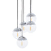 5 chrome and glass ball pendant light.