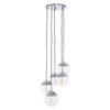 5 chrome and glass ball pendant light.