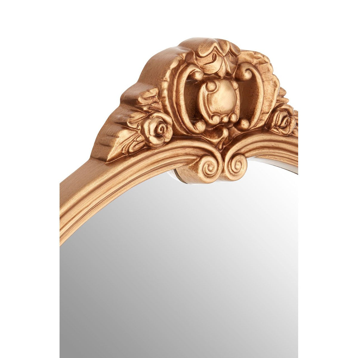 Gold Finish Ornate Round Mirror