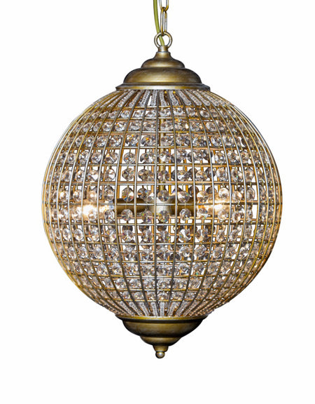 Gilt Opaque Globe Semi-Flush 53 cm