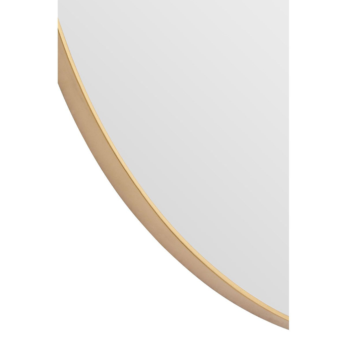Slim framed gold oval mirror, a sophisticated look in the cloakroom or bathroom.&nbsp; The glass of the mirror is recessed into the gilt frame to show a lot of mirror, perfect to enhance a dark corner.