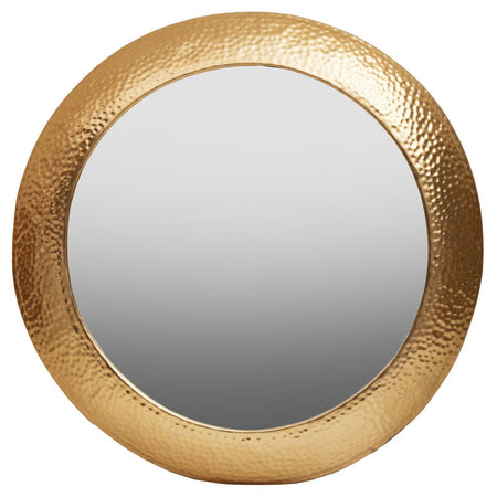 Round Mirror Silver Swirl 90 cm