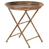 Large Round Gilt Metal Table 66 cm