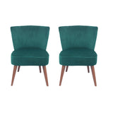 Green Velvet Chair / Pair