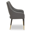 Grey Leather Effect Dining Chair