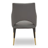 Grey Leather Effect Dining Chair