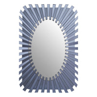 Grey mirrored glass shard design mirror, a stunning 'Deco' design in a muted grey /blue colour.