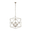 Hexagonal shaped nickel plated lantern light with 4 bulbs, the nickel finish elevates the chic in this perfect, bedroom, hall or any room that needs a lift.