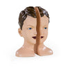 Deco Head Bookends - a fun pair to have on your bookshelf or office. H: 26.5 cm W: 18.5 cm D: 14 cm