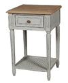 French Grey Elm Bedside Table