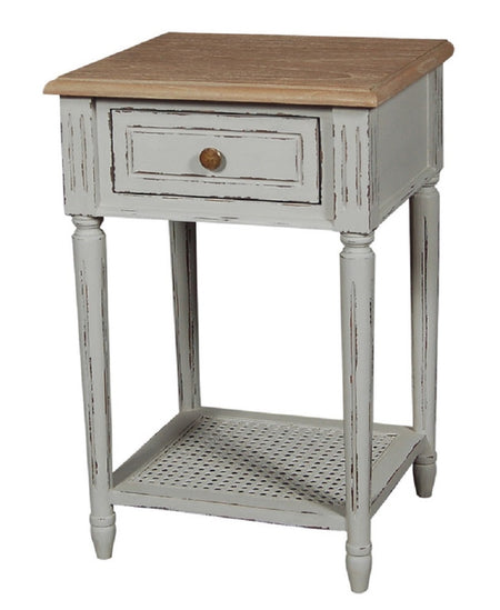 Dark Grey Wooden Side Table 66 cm