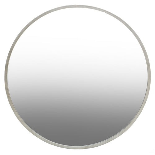 Large minimalist silver metal framed mirror, good size with the most discreet of frames to give more mirror and light.