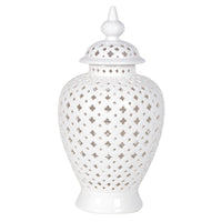 Large White Ceramic Ginger Jar