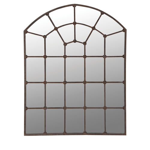 Extra Large Metal Arched Window Mirror - a real statement window mirror in massive size.