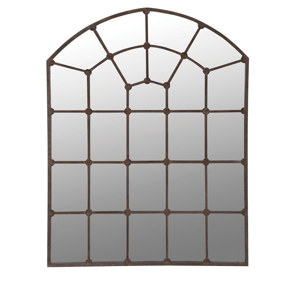 Extra Large Metal Arched Window Mirror - a real statement window mirror in massive size.