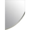 Large minimalist silver metal framed mirror, good size with the most discreet of frames to give more mirror and light.