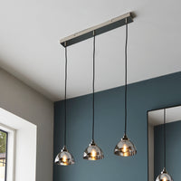 Linear Light Smoked Glass Pendants 70 cm