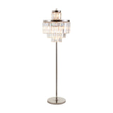 Luxurious crystal prism floor lamp, perfect with a crystal chandelier.