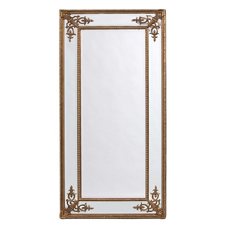 Limewashed Wooden Ornate Mirror 112cm x 87 cm
