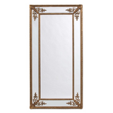 Elegant Large Gilt French Mirror - Gold