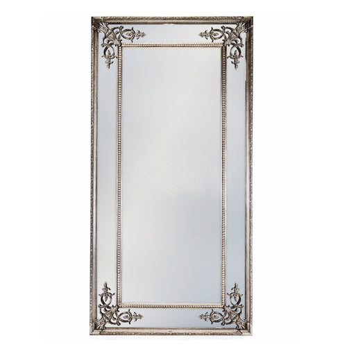 Elegant Large Gilt French Mirror - Silver
