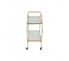 Gilt metal and white marble top drinks trolley - possible the most luxurious drinks trolley ever