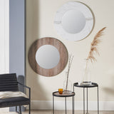 Round Mirror Marble Veneer 80cm