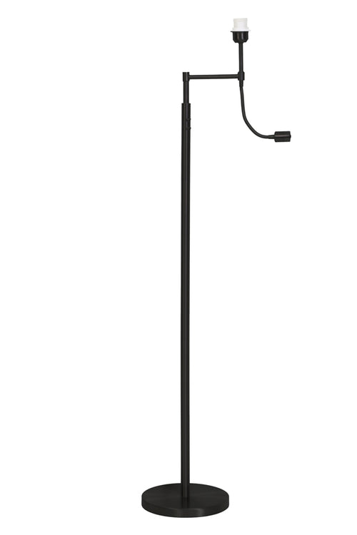 Matt Black Metal Floor Lamp with Directional LED Light - 138cm