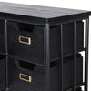 Black wood and metal industrial style 18 drawer chest. Exceptionally useful chest of drawers, perfect for the urban office.