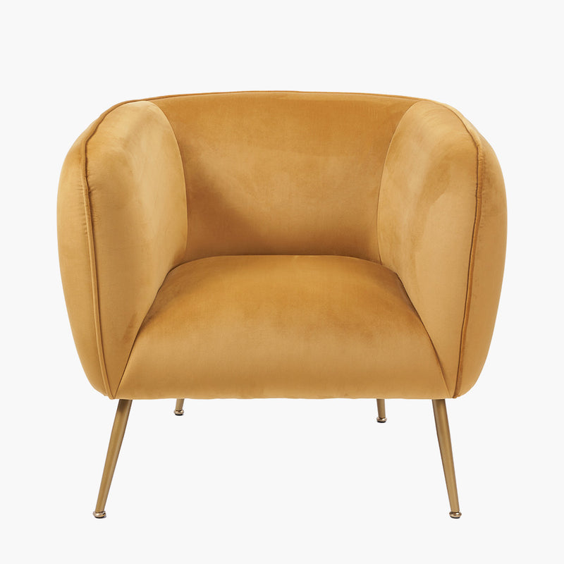 Mustard Yellow Armchair W: 79 cm D: 71 cm H: 71 cm