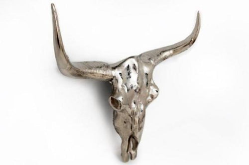 Metal Aluminium Cow Skull Head Wall Decor