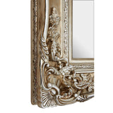 Baroque framed, soft champagne silver finish. Perfect colour.