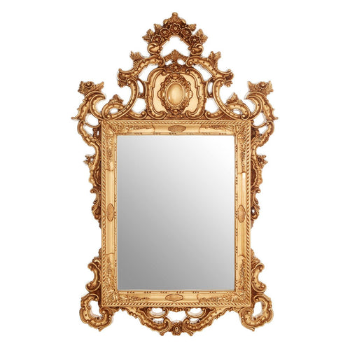 A very ornate gold baroque framed mirror, exceptionally decorative - stunning in a period home.