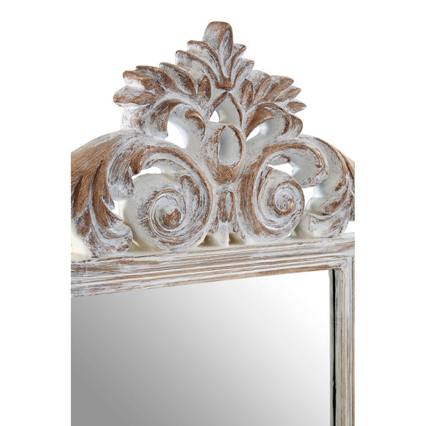 Stunning, limewashed aged pierce framed mirror, exceptional style and size. The decorative pierced frame adding to the vintage feel.