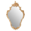 Ornate gilt mirror in oval shape with classic swag decorationOrnate oval mirror in a pale gilt colour , classically decorated with swags and flowers.  Beautiful shape a to give the impression of a vintage mirror.
