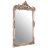 Stunningly intricate detailing on this crown of this champagne silver rectangular mirror.  Beautifully vintage style a really great reproduction of a classic Georgian country house mirror.