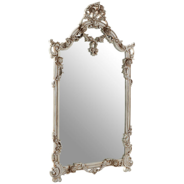 Ornate Silver Rectangular Mirror 