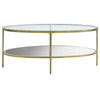 Oval Glass Coffee Table 112 cm