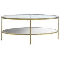 Oval Glass Coffee Table 112 cm