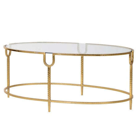Classic Gilt Metal and Glass Coffee Table 136 cm