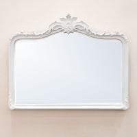 White Ornate Overmantle 126 cm